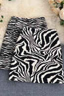 Saia Curta Zebra Com Zíper
