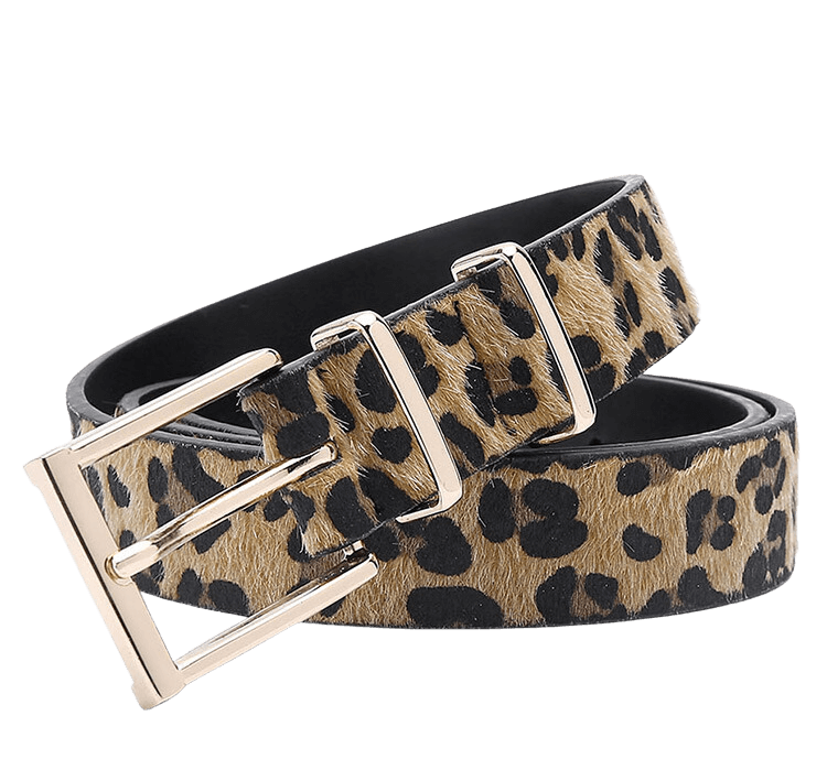 Cinto Couro Eco Animal Print