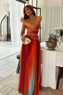 Vestido Longo Tomara Que Caia Leve e Fluído Multicolorido