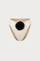 Biquíni Alça Larga Flores 3D Branco