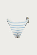 Biquíni Cortininha Flores 3D Listrado Azul