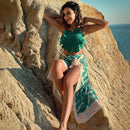 Biquíni Top Floral Hot Pants Verde