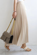 Saia Midi Plissada Com Zíper