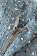 Conjunto De Top e Calça Bordado Em Paetês