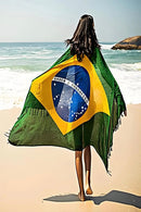 Canga De Praia 90x150cm Com Proteção UV Estampa Brasil