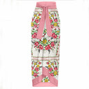 Conjunto 2 Peças Maiô e Saia Estampa Rosa Primavera