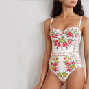 Conjunto 2 Peças Maiô e Saia Estampa Rosa Primavera