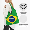 Bolsa De Ombro Com Estampa Do Brasil 64x38cm