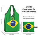 Bolsa De Ombro Com Estampa Do Brasil 64x38cm