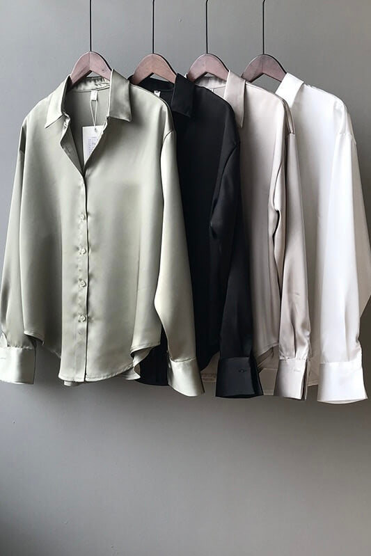 Camisa Manga Longa De Seda