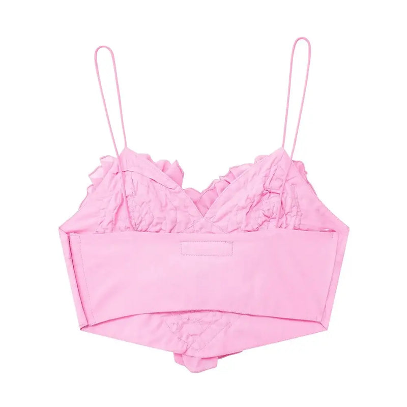 Cropped Coração Rosa