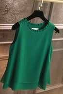 Blusa Regata Com Babados Chiffon