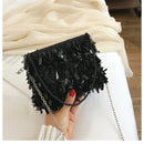 Bolsa Alça Dupla Com Lantejoulas Monocromática