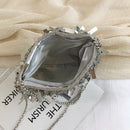 Bolsa Alça Dupla Com Lantejoulas Monocromática