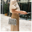 Bolsa Alça Dupla Com Lantejoulas Monocromática