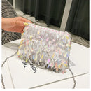 Bolsa Alça Dupla Com Lantejoulas Monocromática