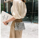 Bolsa Alça Dupla Com Lantejoulas Monocromática