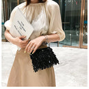 Bolsa Alça Dupla Com Lantejoulas Monocromática