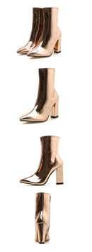 Bota Cano Médio Metalizada