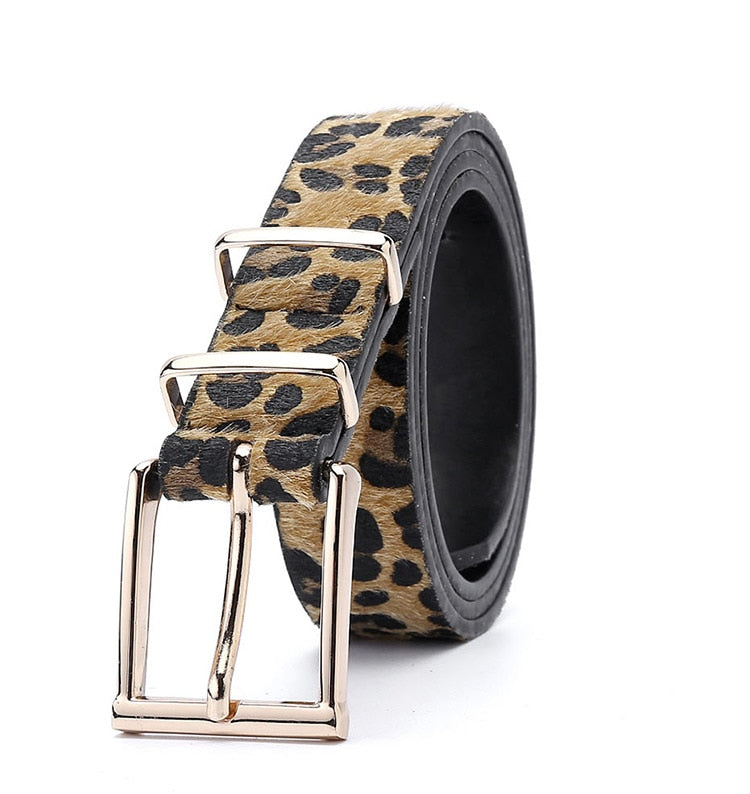 Cinto Couro Eco Animal Print