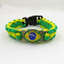 Pulseira Artesanal Unissex Personalizada Com O Tema Do Brasil