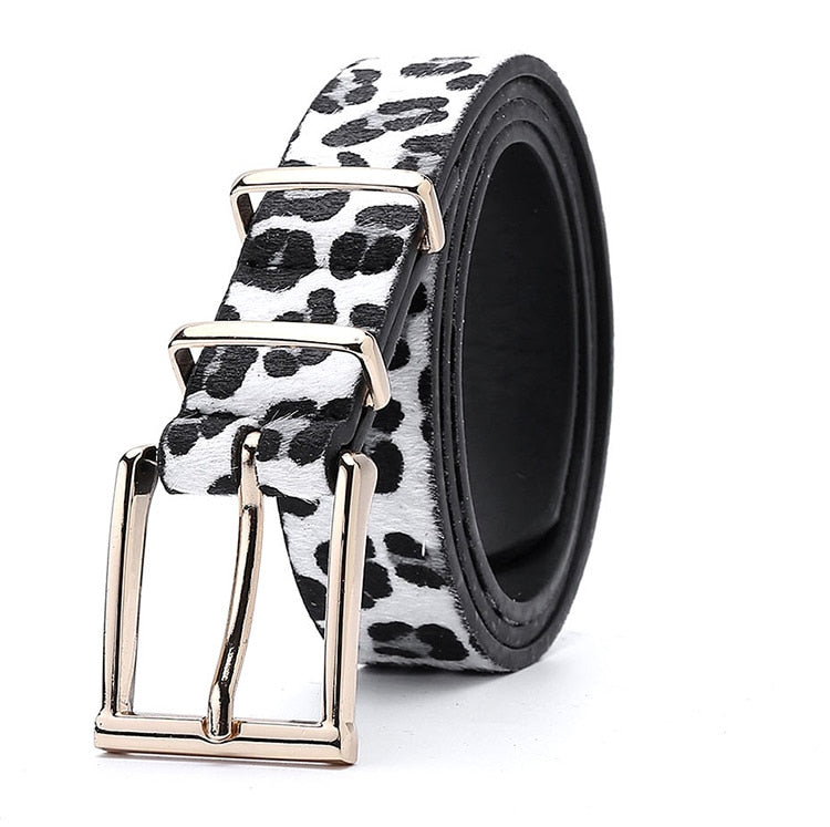Cinto Couro Eco Animal Print