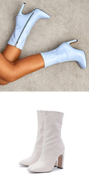 Bota Cano Médio Com Zíper