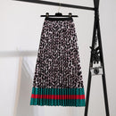 Saia Midi Plissada Estampada