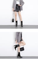 Bota Cano Médio Metalizada