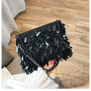 Bolsa Alça Dupla Com Lantejoulas Monocromática