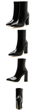 Bota Cano Médio Metalizada