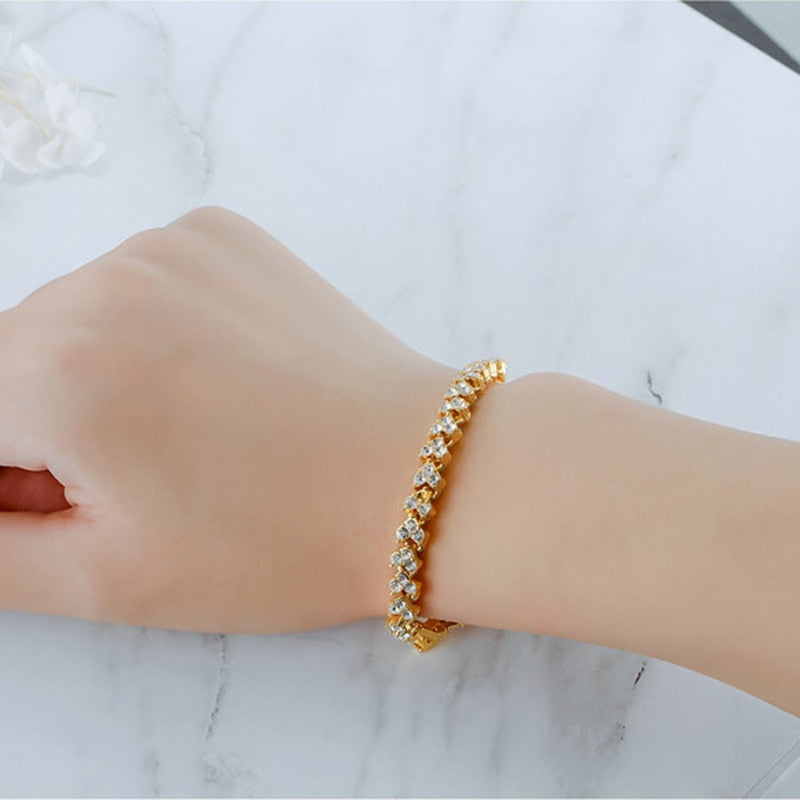 Pulseira Romana Cristal Strass