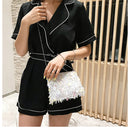 Bolsa Alça Dupla Com Lantejoulas Monocromática