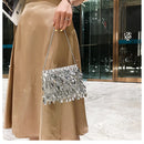 Bolsa Alça Dupla Com Lantejoulas Monocromática