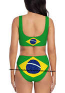 Conjunto De Biquíni 2 Peças Top Alça Média Hot Pants Brasil