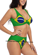 Conjunto De Biquíni 2 Peças Top Alça Média Hot Pants Brasil