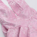 Vestido Curto Rodado Decote V Com Laço Amarelo