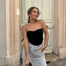 Blusa em Tricô Tomara Que Caia Preto