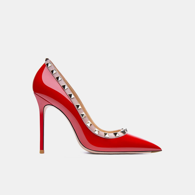 Scarpin Salto Agulha Com Tachas