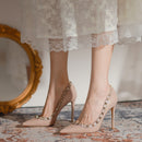 Scarpin Salto Agulha Com Tachas