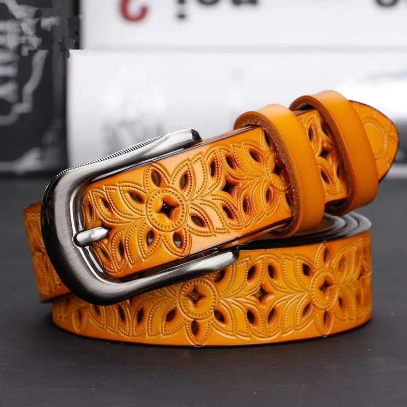 Cinto De Couro Genuíno Estilo Boho