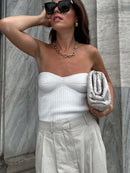 Blusa em Tricô Tomara Que Caia Preto