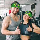 Faixa Esportiva Unissex Com Estampa Da Bandeira Nacional Do Brasil