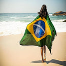 Canga De Praia 90x150cm Com Proteção UV Estampa Brasil