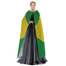 Capa Longa Com Capuz Da Bandeira Nacional Do Brasil