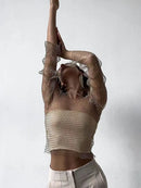 Blusa Manga Longa Translucida Com Strass