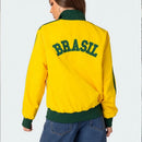 Casaco Unissex Com Zíper Personalizado Com Temática Do Brasil