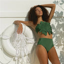 Biquíni Top Floral Hot Pants Verde