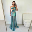 Vestido Longo Tomara Que Caia Tie-Dye Azul
