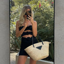 Conjunto 2 Peças Maiô + Saia Flores 3D Preto